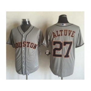 Men Houston Astros #27 Jose Altuve Gray 2016 Official Cool Base Jersey