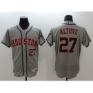 Men Houston Astros #27 Jose Altuve Majestic Gray Flexbase Authentic Collection Player Jersey