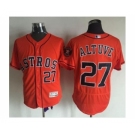 Men Houston Astros #27 Jose Altuve Majestic Orange Flexbase Authentic Collection Player Jersey