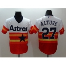 Men Houston Astros #27 Jose Altuve Majestic Orange Flexbase Authentic Cooperstown Player Jersey