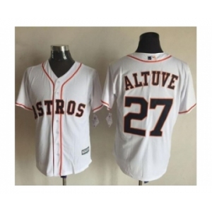 Men Houston Astros #27 Jose Altuve White 2016 Official Cool Base Jersey