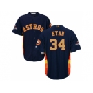 Men Houston Astros #34 Nolan Ryan Navy 2018 Gold Program Cool Base Stitched Baseball Jersey