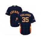 Men Houston Astros #35 Justin Verlander Navy 2018 Gold Program Cool Base Stitched Baseball Jersey