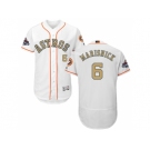 Men Houston Astros #6 Jake Marisnick White FlexBase Authentic 2018 Gold Program Stitched Baseball Jersey