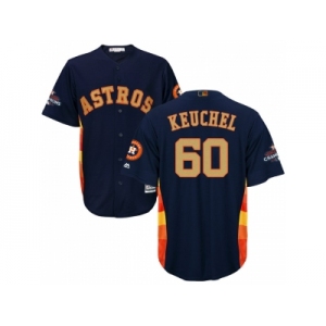 Men Houston Astros #60 Dallas Keuchel Navy 2018 Gold Program Cool Base Stitched Baseball Jersey