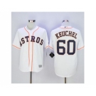 Men Houston Astros #60 Dallas Keuchel White 2016 Official Cool Base Jersey