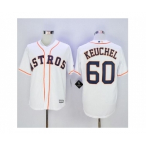 Men Houston Astros #60 Dallas Keuchel White 2016 Official Cool Base Jersey