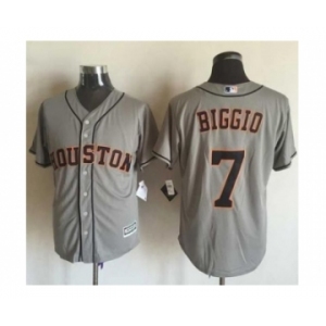 Men Houston Astros #7 Craig Biggio Gray 2016 Official Cool Base Jersey