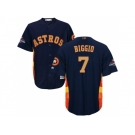 Men Houston Astros #7 Craig Biggio Navy 2018 Gold Program Cool Base Stitched Baseball Jersey