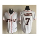 Men Houston Astros #7 Craig Biggio White 2016 Official Cool Base Jersey