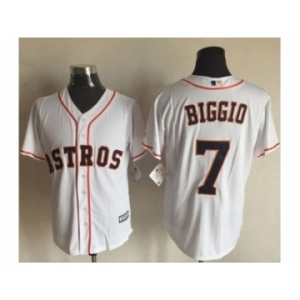 Men Houston Astros #7 Craig Biggio White 2016 Official Cool Base Jersey