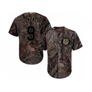 Men Houston Astros #9 Marwin Gonzalez Camo Realtree Collection Cool Base Stitched MLB Jersey