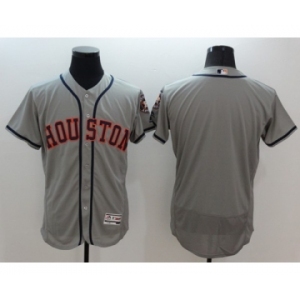 Men Houston Astros Blank Majestic Gray Flexbase Authentic Collection Player Jersey
