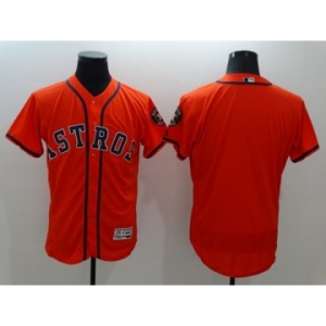 Men Houston Astros Blank Majestic Orange Flexbase Authentic Collection Player Jersey