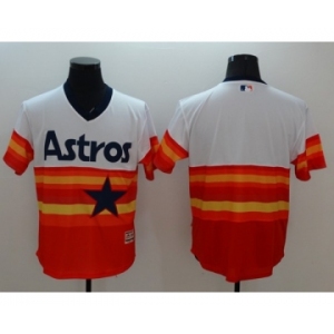 Men Houston Astros Blank Majestic Orange Flexbase Authentic Cooperstown Player Jersey