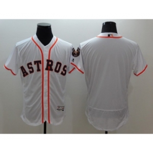 Men Houston Astros Blank Majestic White Flexbase Authentic Collection Player Jersey