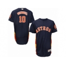 Men Majestic Houston Astros #10 Yuli Gurriel Navy Blue Flexbase Authentic Collection MLB Jersey