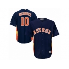 Men Majestic Houston Astros #10 Yuli Gurriel Replica Navy Blue Alternate Cool Base MLB Jersey