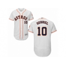 Men Majestic Houston Astros #10 Yuli Gurriel White Flexbase Authentic Collection MLB Jersey