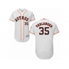 Men Majestic Houston Astros #35 Justin Verlander White Flexbase Authentic Collection MLB Jersey