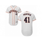 Men Majestic Houston Astros #41 Brad Peacock White Flexbase Authentic Collection MLB Jersey