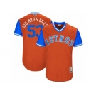 Men's 2017 Little League World Series Astros Ken Giles #53 100 Miles Giles Orange Jersey