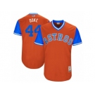 Men's 2017 Little League World Series Astros Luke Gregerson #44 Duke Orange Jersey