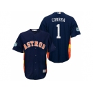 Men's Houston Astros #1 Carlos Correa 2017 Spring Training Cool Base Stitched MLB Jersey