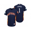 Men's Houston Astros #1 Carlos Correa 2017 Spring Training Flex Base Authentic Collection Stitched Baseball Jersey