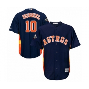 Men's Houston Astros #10 Yuli Gurriel Replica Navy Blue Alternate Cool Base 2019 World Series Bound Baseball Jersey