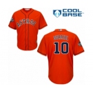 Men's Houston Astros #10 Yuli Gurriel Replica Orange Alternate Cool Base 2019 World Series Bound Baseball Jersey