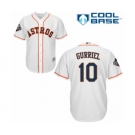 Men's Houston Astros #10 Yuli Gurriel Replica White Home Cool Base 2019 World Series Bound Baseball Jersey