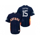 Men's Houston Astros #15 Jason Castro 2017 Spring Training Cool Base Stitched MLB Jersey