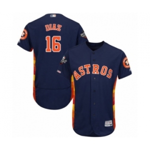 Men's Houston Astros #16 Aledmys Diaz Navy Blue Alternate Flex Base Authentic Collection 2019 World Series Bound Baseball Jersey