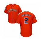 Men's Houston Astros #2 Alex Bregman Replica Orange Alternate Cool Base 2019 World Series Bound Baseball Jersey