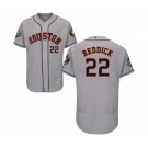 Men's Houston Astros #22 Josh Reddick Grey Road Flex Base Authentic Collection 2019 World Series Bound Baseball Jersey