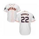 Men's Houston Astros #22 Josh Reddick Replica White Home Cool Base 2019 World Series Bound Baseball Jersey