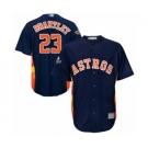 Men's Houston Astros #23 Michael Brantley Replica Navy Blue Alternate Cool Base 2019 World Series Bound Baseball Jersey