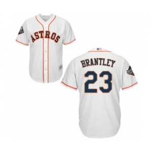 Men's Houston Astros #23 Michael Brantley Replica White Home Cool Base 2019 World Series Bound Baseball Jersey