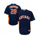 Men's Houston Astros #28 Robinson Chirinos Replica Navy Blue Alternate Cool Base Baseball Jersey