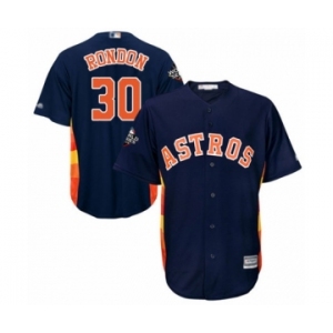 Men's Houston Astros #30 Hector Rondon Replica Navy Blue Alternate Cool Base 2019 World Series Bound Baseball Jersey