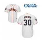 Men's Houston Astros #30 Hector Rondon Replica White Home Cool Base 2019 World Series Bound Baseball Jersey