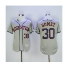 Men's Houston Astros #30 carlos gomez Majestic Gray Flexbase Authentic Collection Player Jersey