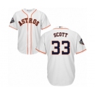 Men's Houston Astros #33 Mike Scott Replica White Home Cool Base 2019 World Series Bound Baseball Jersey