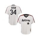 Men's Houston Astros #34 Nolan Ryan Majestic White Home Cool Base Cooperstown Collection Jersey