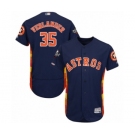 Men's Houston Astros #35 Justin Verlander Navy Blue Alternate Flex Base Authentic Collection 2019 World Series Bound Baseball Jersey