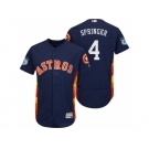 Men's Houston Astros #4 George Springer 2017 Spring Training Flex Base Authentic Collection Stitched Baseball Jersey