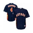 Men's Houston Astros #4 George Springer Replica Navy Blue Alternate Cool Base 2019 World Series Bound Baseball Jersey