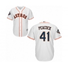 Men's Houston Astros #41 Brad Peacock Replica White Home Cool Base 2019 World Series Bound Baseball Jersey