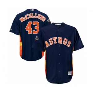 Men's Houston Astros #43 Lance McCullers Replica Navy Blue Alternate Cool Base 2019 World Series Bound Baseball Jersey